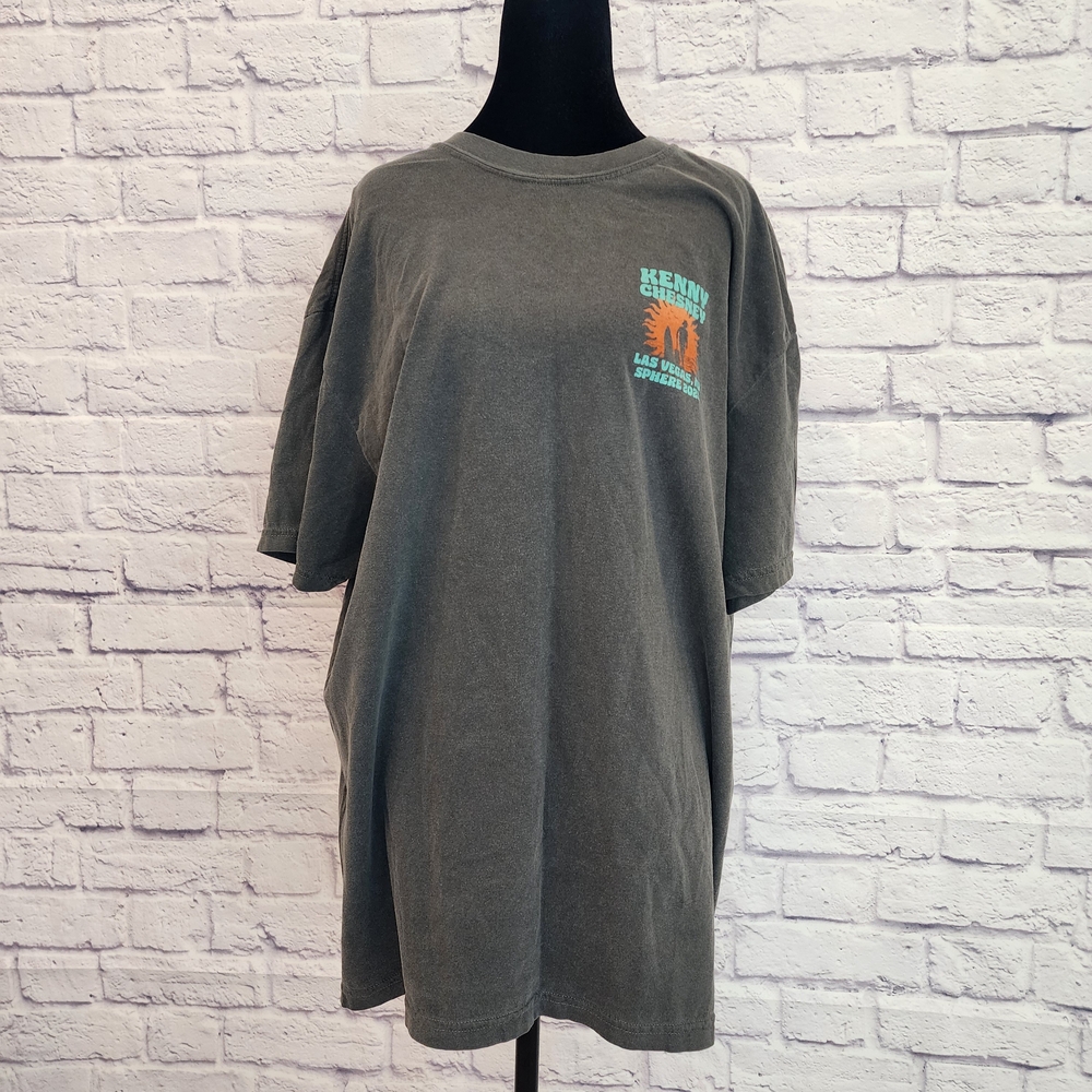 Kenny Chesney LV 2025 Sphere Gray Confort Colors T-shirt, XL